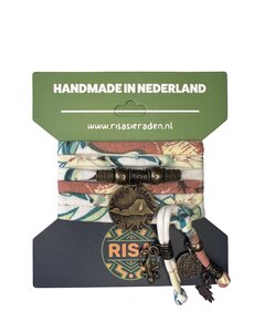  Es Vedra blauw-bruin print - brons