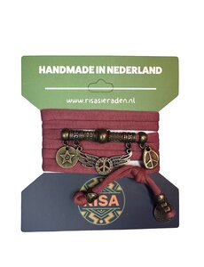  Peace Wings rood-bruin - brons