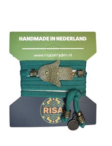 Hamsahand groen - brons