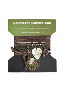 Love music bruin - zilver