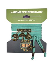  Mushroom Love Turquoise - brons