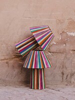 Tafellamp raffia | multicolor S