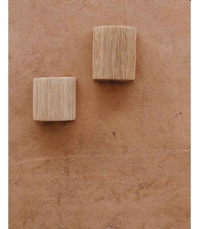 Wandlampenkap raffia naturel | S & M
