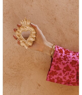 Messing spiegeltje Milagro  Heart
