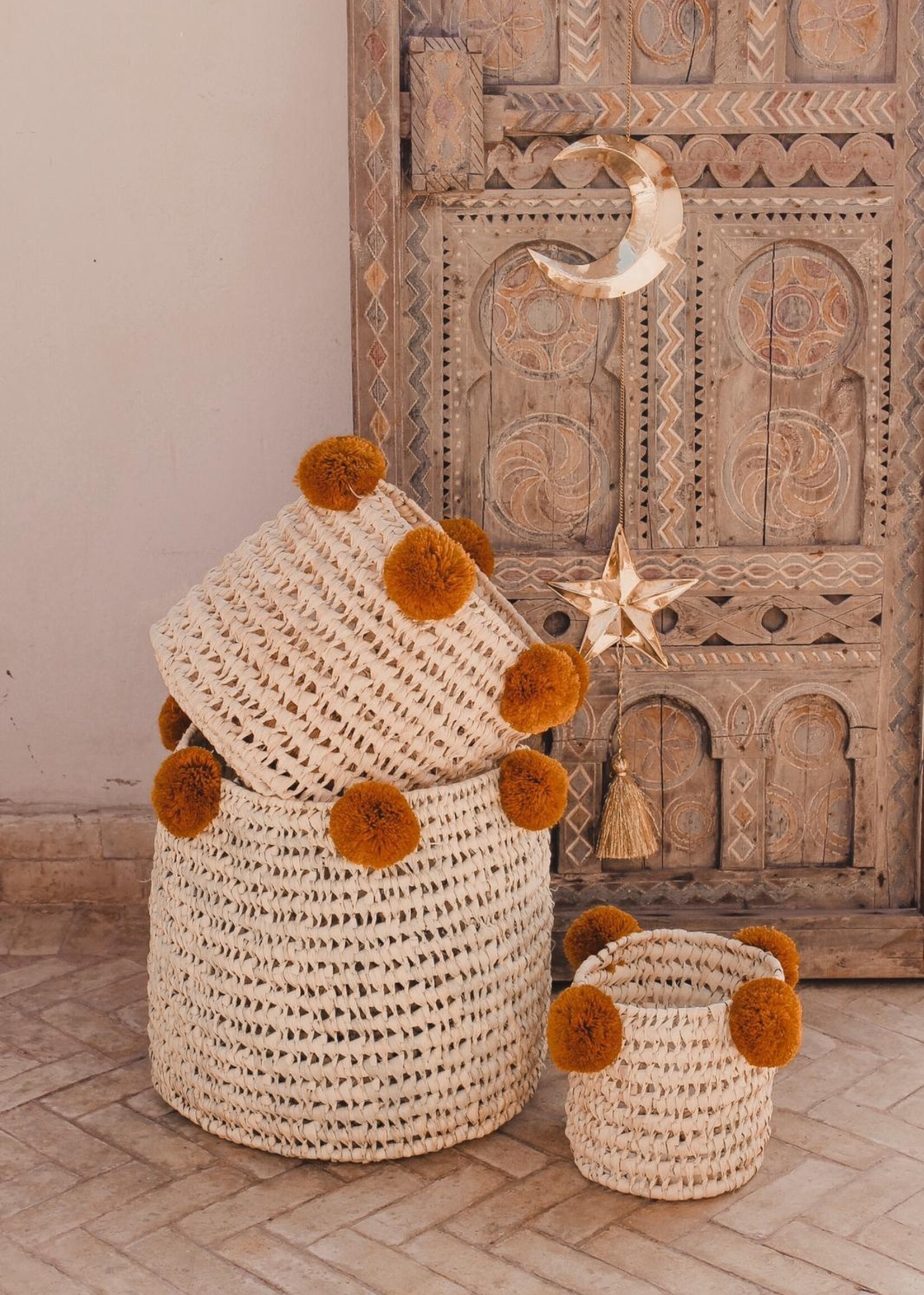 Pompom mand roest | 3 varianten