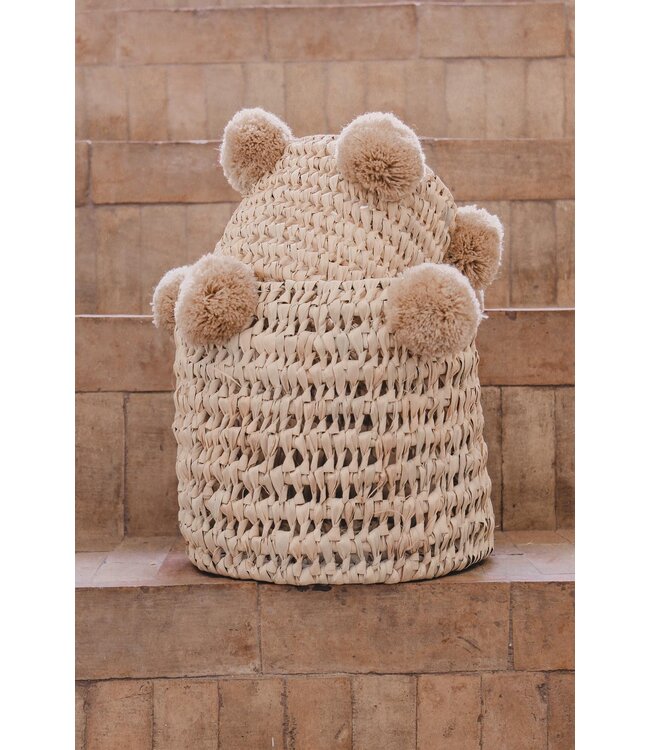 Pompom mand beige | 3 varianten