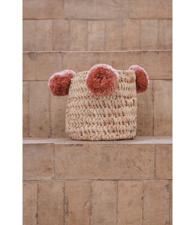 Pompom mand oudroze | 3 varianten