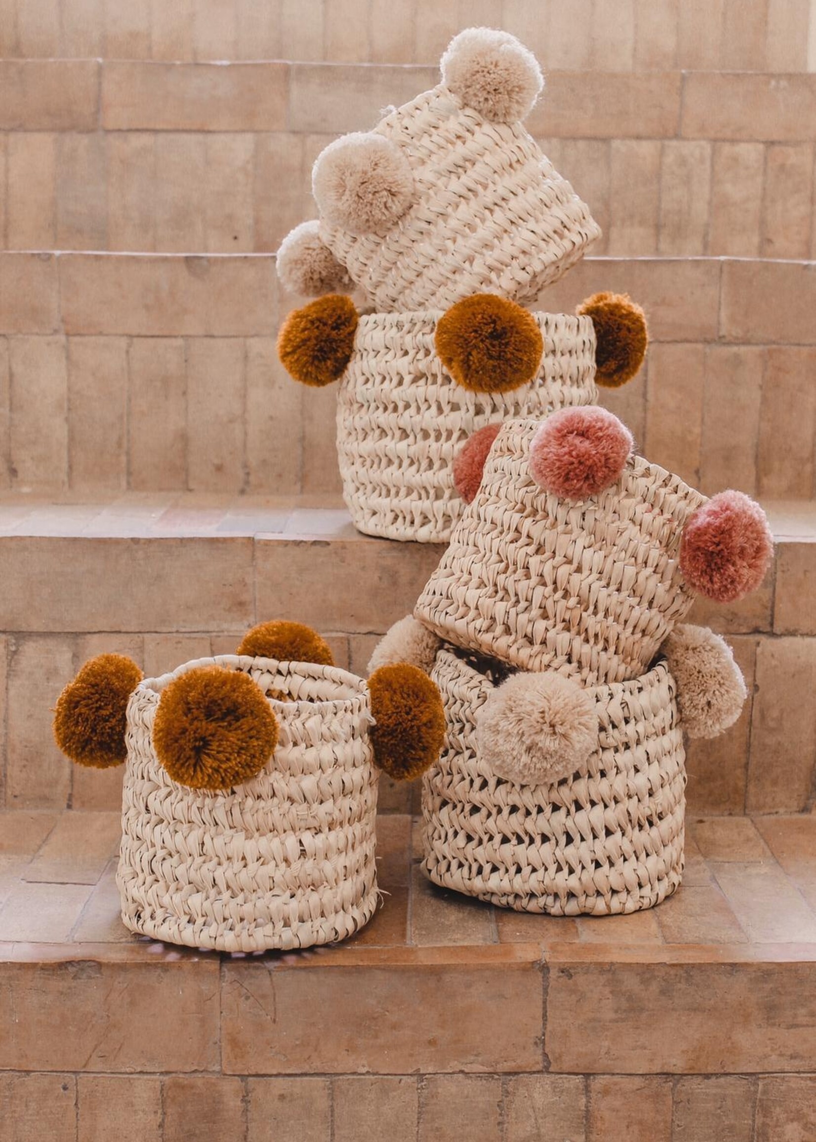 Pompom mand roest | 3 varianten