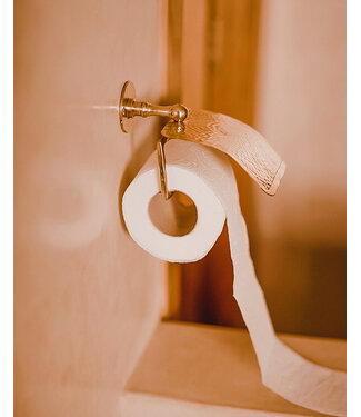 Messing toiletrolhouder goud
