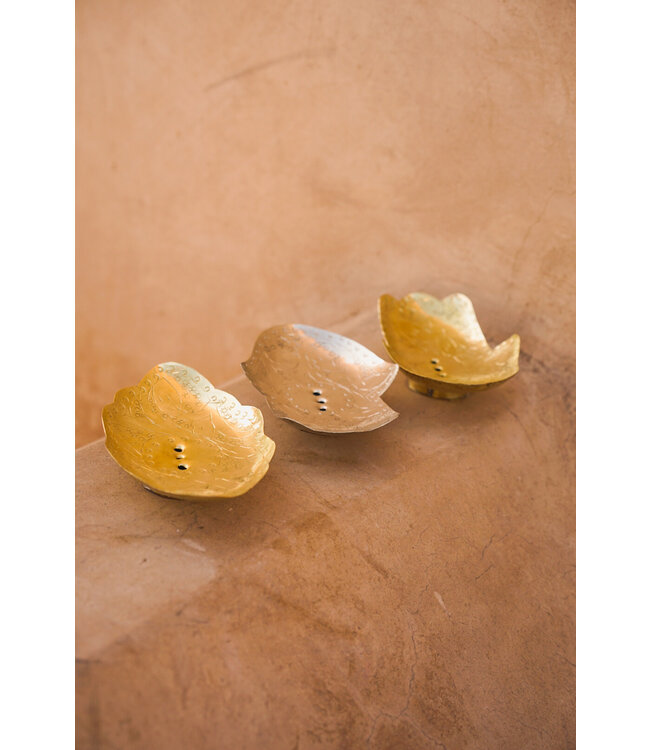 Flower schaaltje brass goud