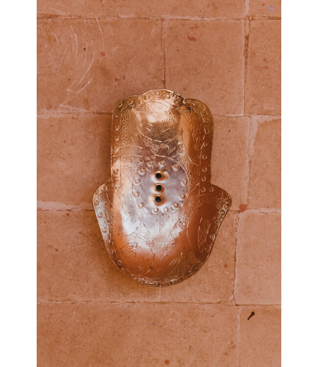 Hamsa schaaltje brass | goud/zilver