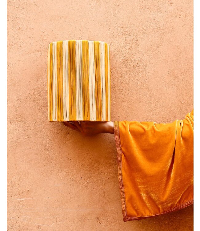 Wandlampenkap raffia gestreept S |  5 varianten