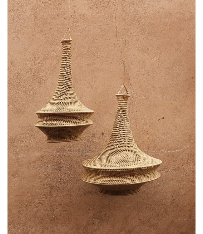 Crochet lampenkap triangel goud | S & L