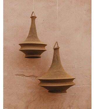 Crochet lampenkap triangel goudbruin | S & L