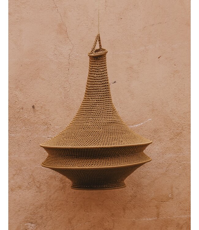 Crochet lampenkap triangel goudbruin | S & L