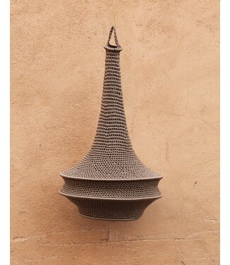 Crochet lampenkap triangel taupe | S