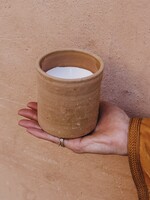 Geurkaars in aardewerk pot | naturel | S & M