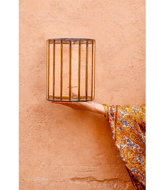 Wandlampenkap messing & glas