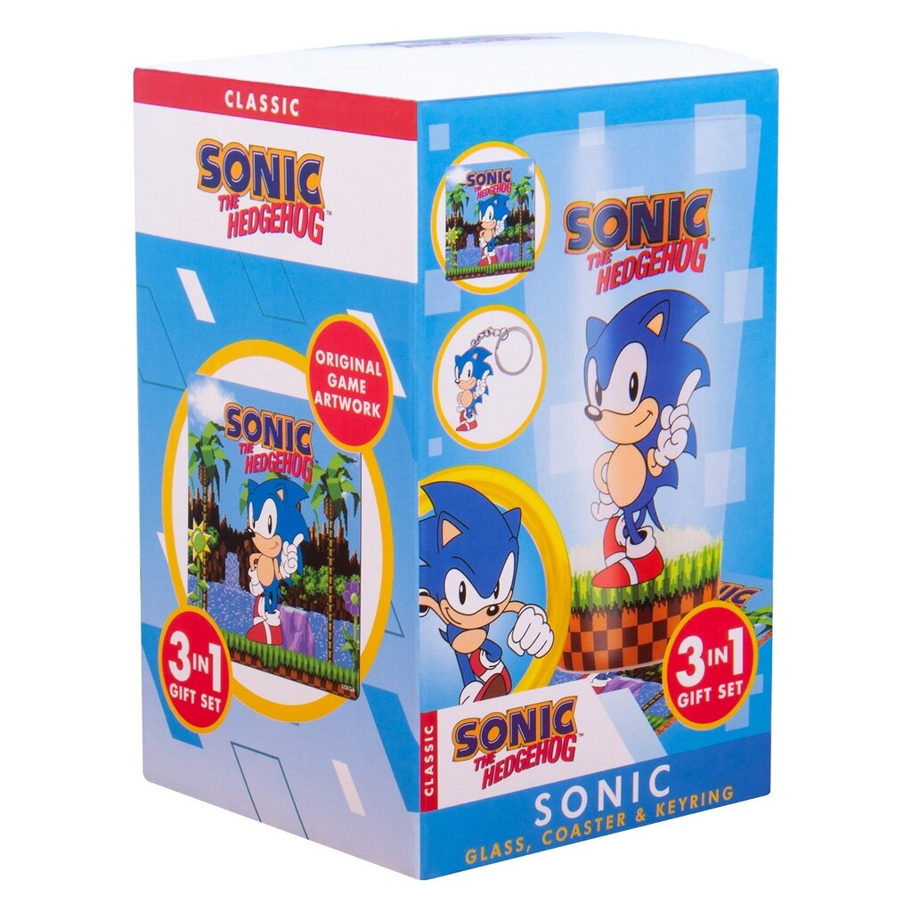 Sonic the Hedgehog Sonic the Hedgehog - glass & coaster & key ring - gift set
