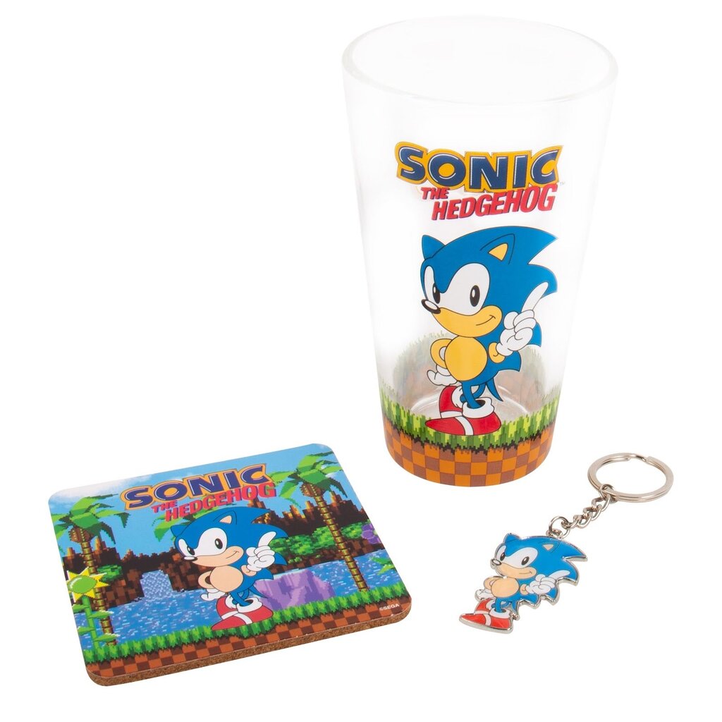 Sonic the Hedgehog Sonic the Hedgehog - glass & coaster & key ring - gift set