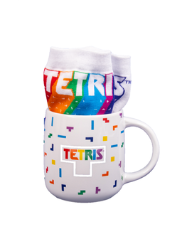 Fizz Creations Tetris - beker & sokken - cadeaupakket