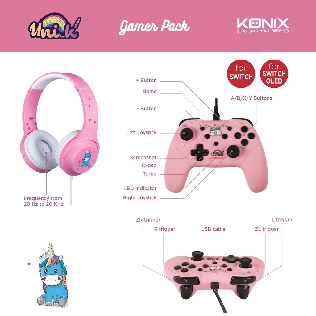 Konix Unik - Nintendo Switch - accessoriespack (Switch/Oled/Lite)