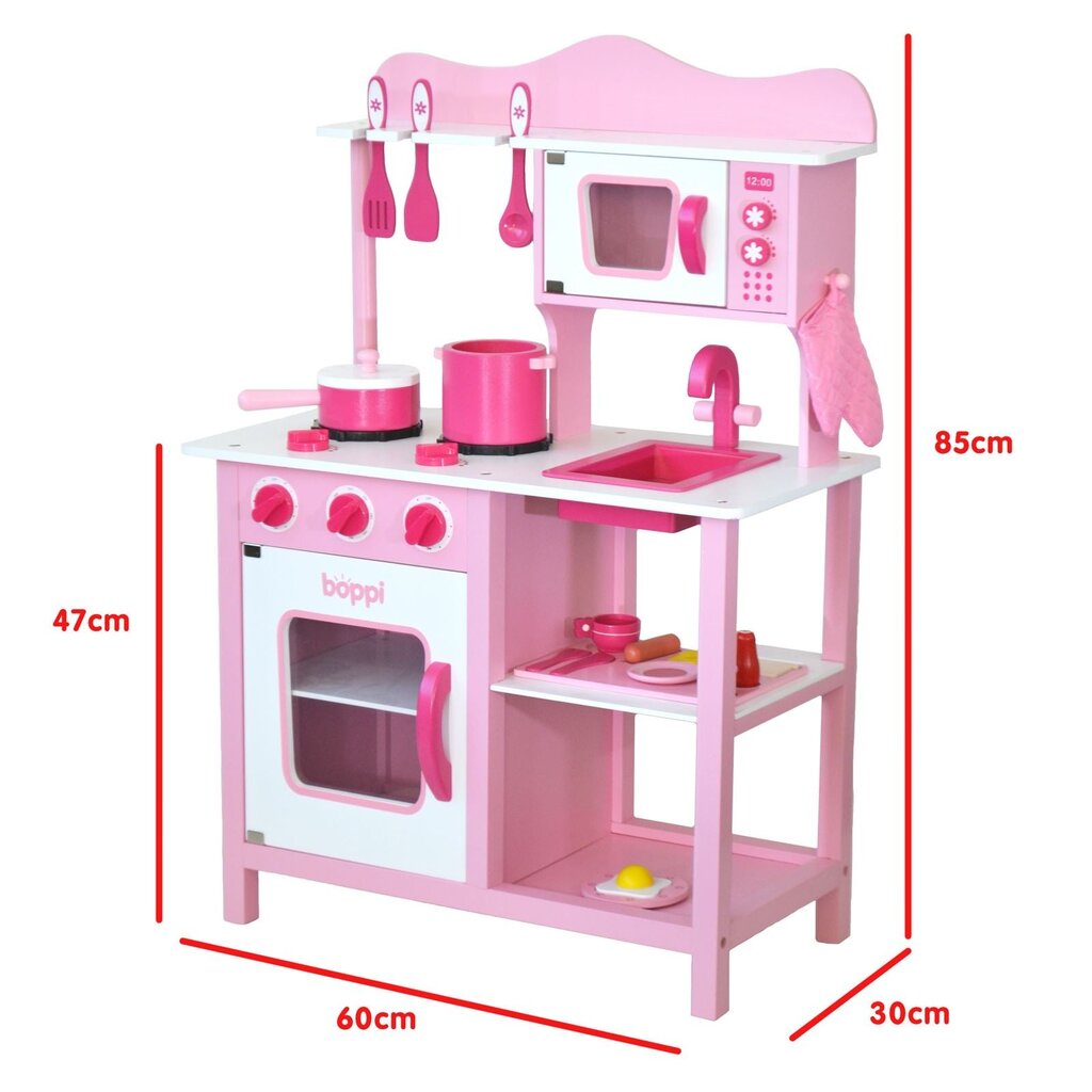 Boppi Boppi - houten speelgoedkeuken (roze)