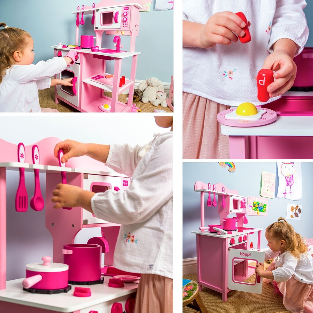 Boppi Boppi - wooden toy kitchen (pink)