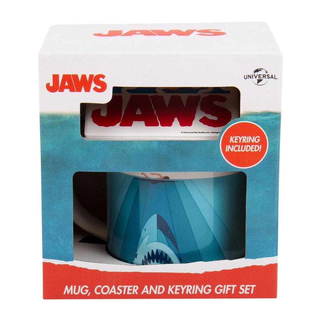 Fizz Creations Jaws - mug & coaster & keyring - gift set