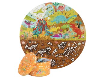 Boppi Stoere dinosaurussen - ronde puzzel - 150 stukjes