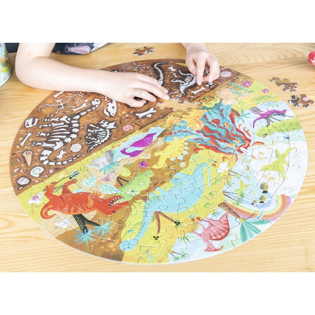 Boppi Boppi - stoere dinosaurussen - ronde puzzel - 150 stukjes