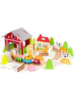 Boppi Wooden train set farm life