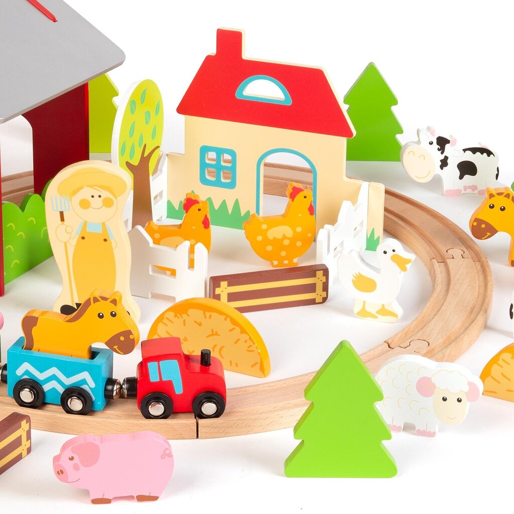 Boppi Boppi - houten treinset boerderijleven