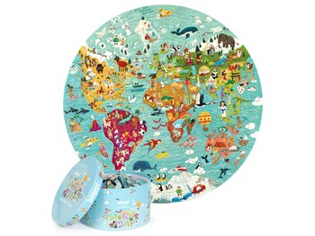 Boppi World map - round puzzle