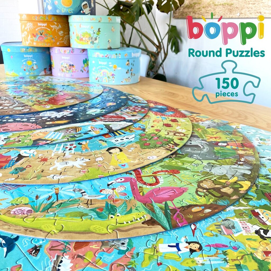 Boppi Boppi - world map - round puzzle