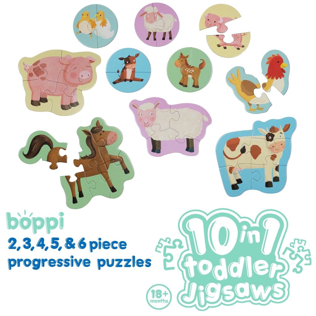 Boppi Boppi - farm animals puzzle set for toddlers