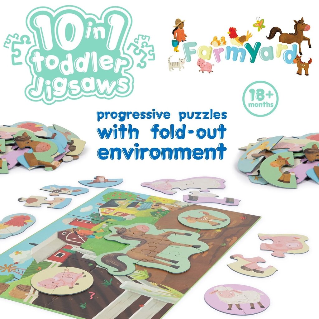 Boppi Boppi - farm animals puzzle set for toddlers