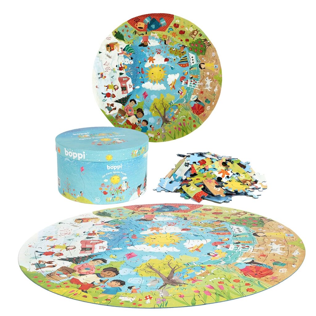 Boppi Boppi - vier seizoenen - ronde puzzel - 150 stukjes