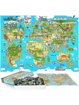 Bopster - 8-bit desing world map puzzle - 1,000 pieces