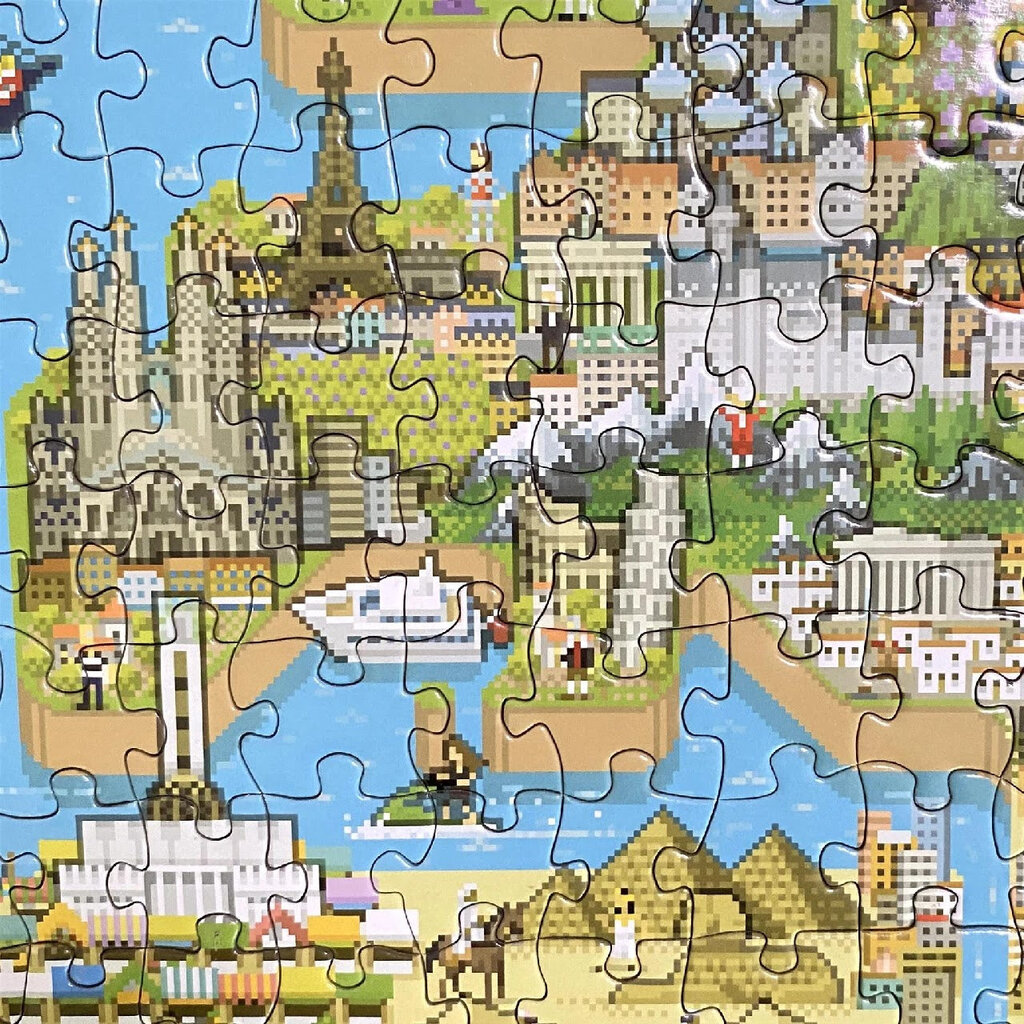 Bopster - 8-bit desing world map puzzle - 1,000 pieces