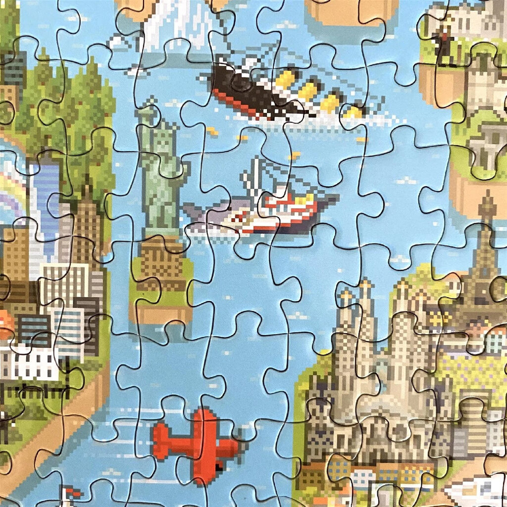 Bopster Bopster - 8-bit desing world map puzzle - 1,000 pieces