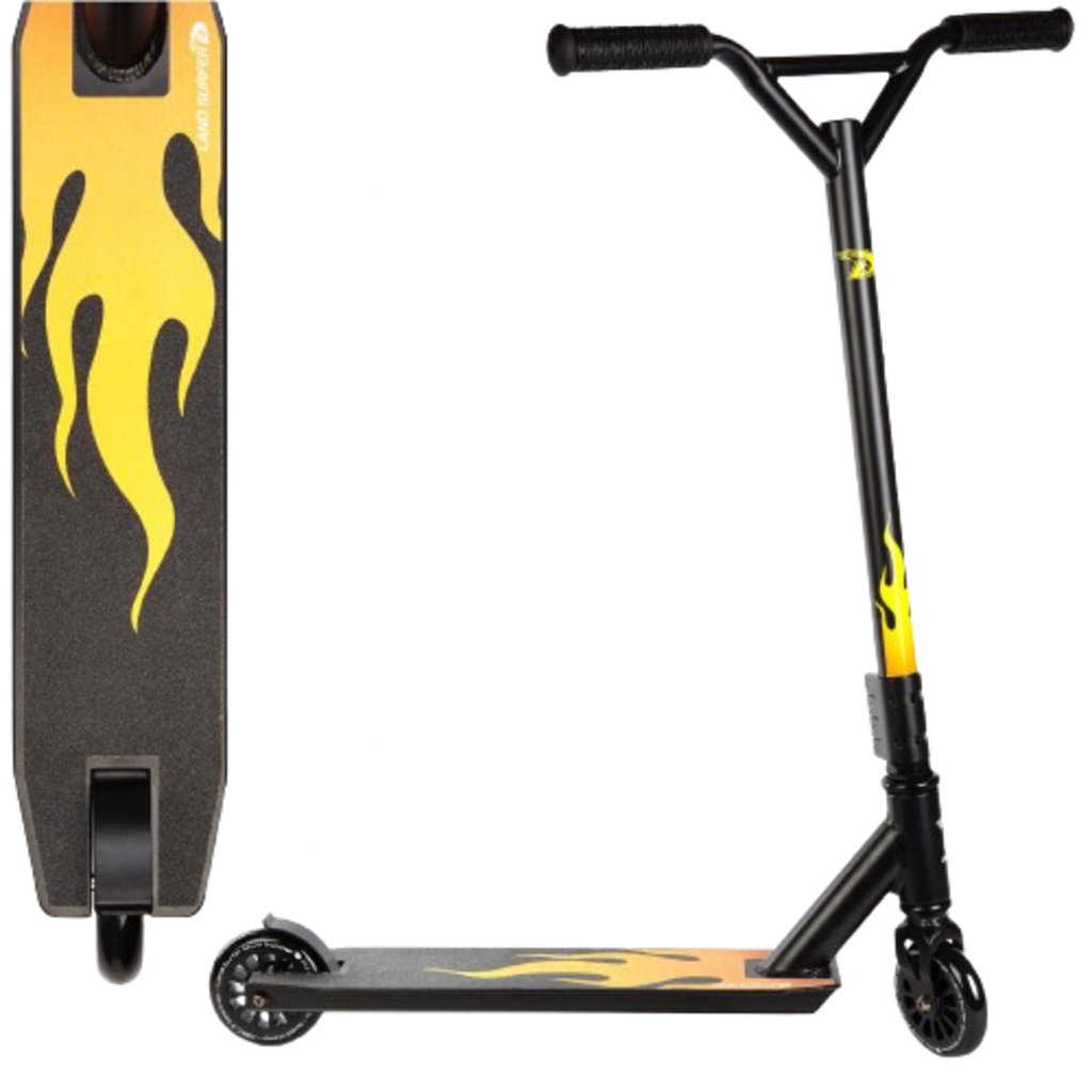 Land Surfer - stunt scooter - flames design