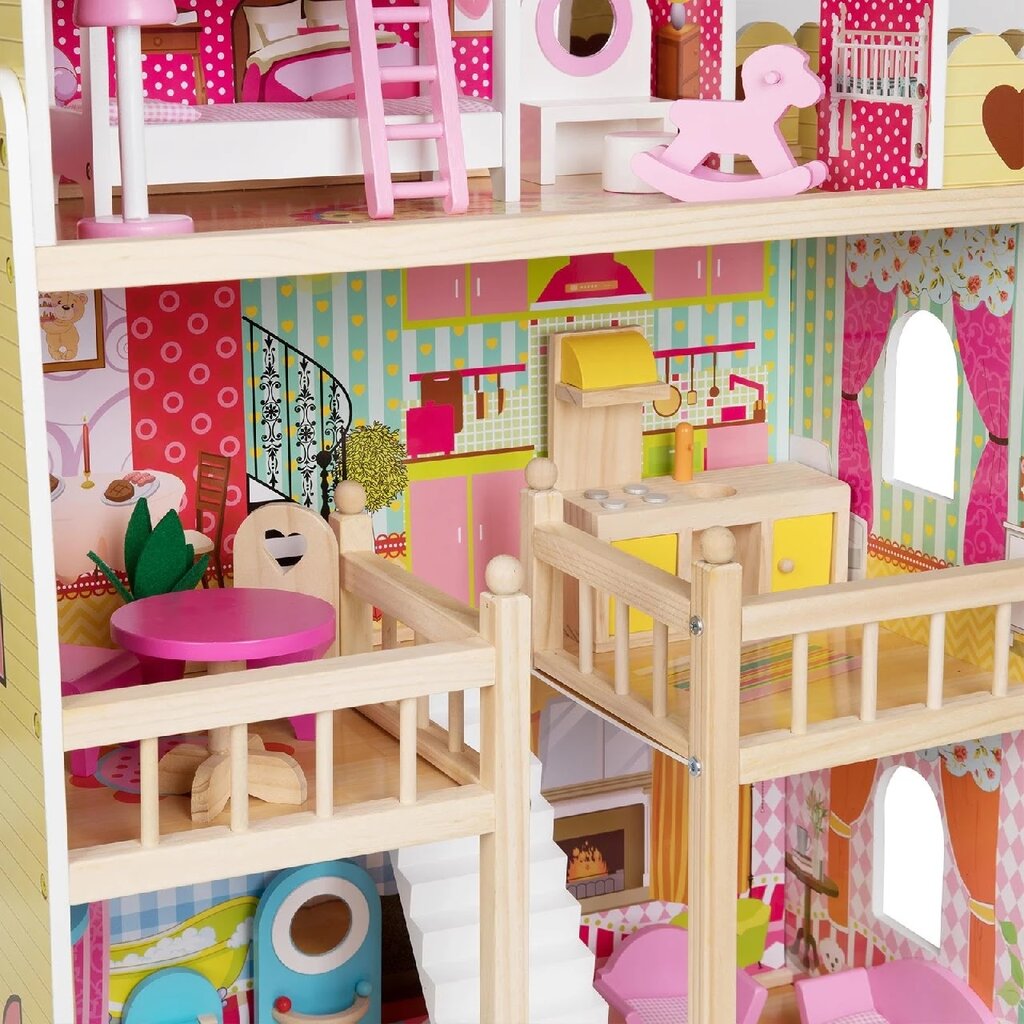 Boppi Boppi - groot houten poppenhuis - met trap