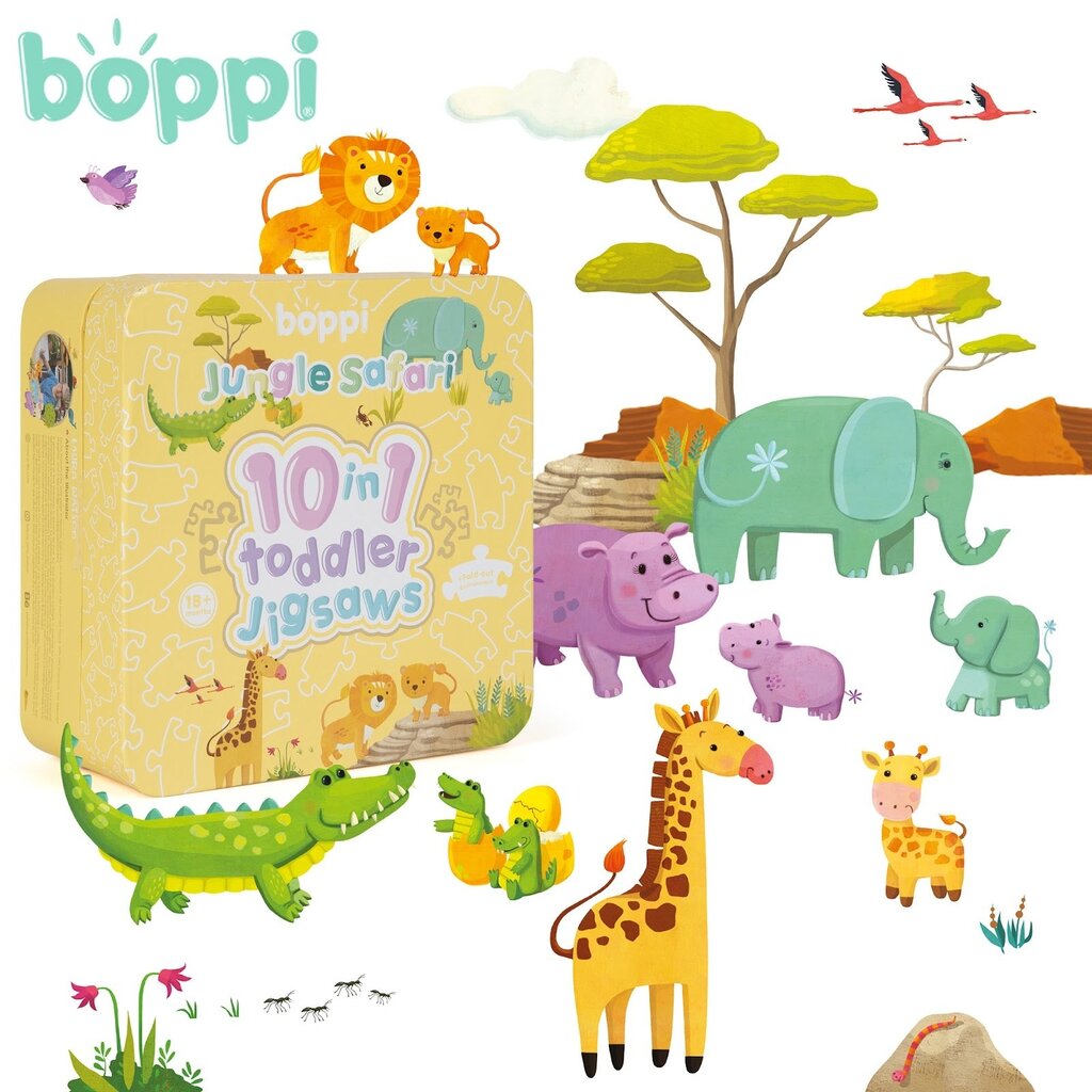 Boppi Boppi - safari dieren puzzelset voor peuters
