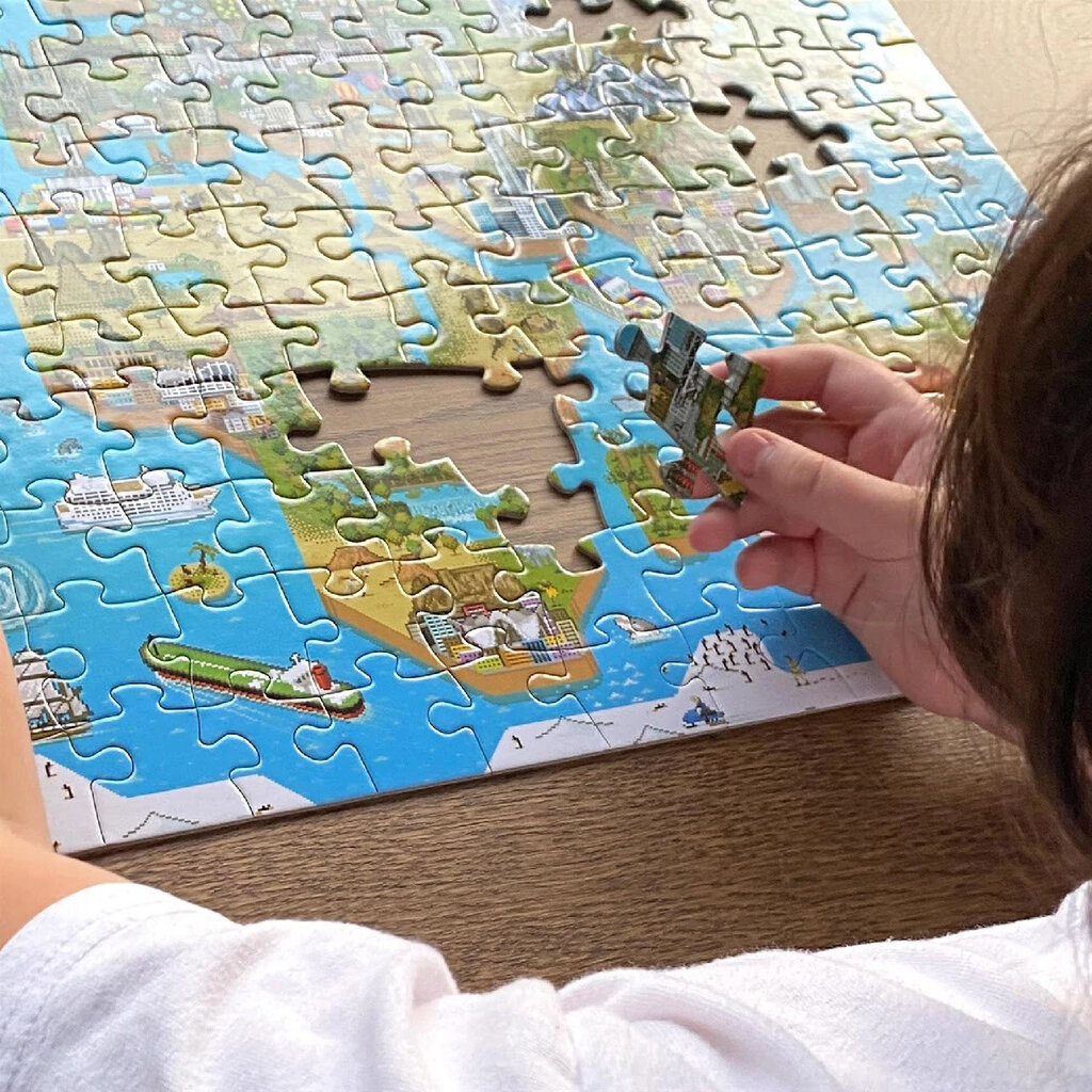 Bopster - 8-bit design world map puzzle - 180 pieces