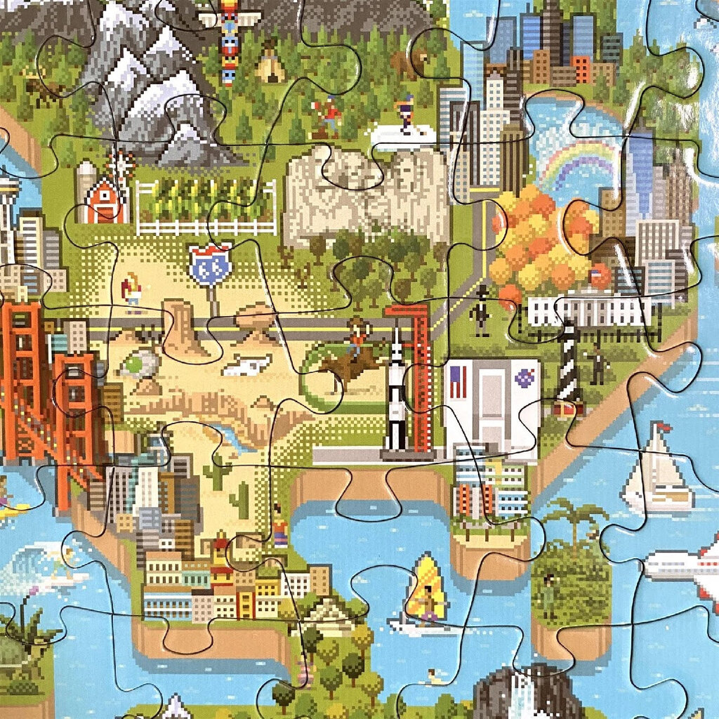 Bopster - 8-bit design world map puzzle - 180 pieces