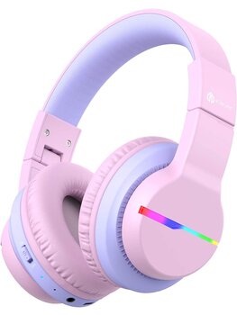 iClever - BTH12 - draadloze junior koptelefoon (roze)