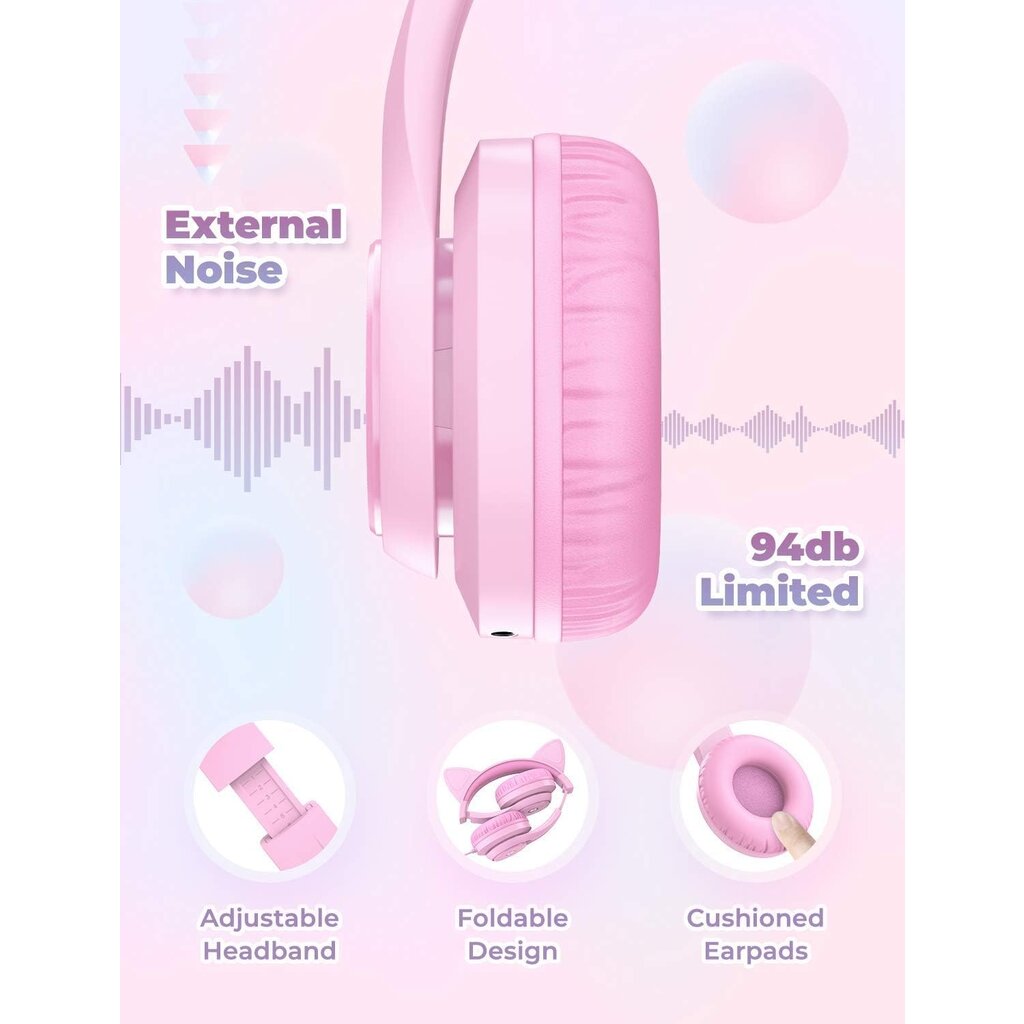 iClever - HS20 - junior koptelefoon (roze)