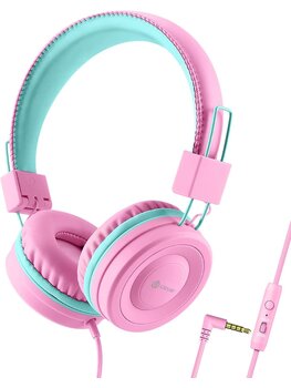 iClever - HS14 - junior headphones (pink/light blue)