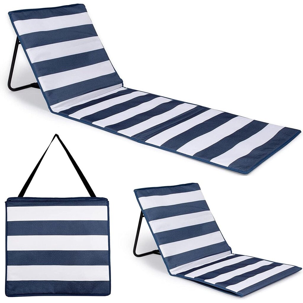 Just be - opvouwbare strandmat (blauw)